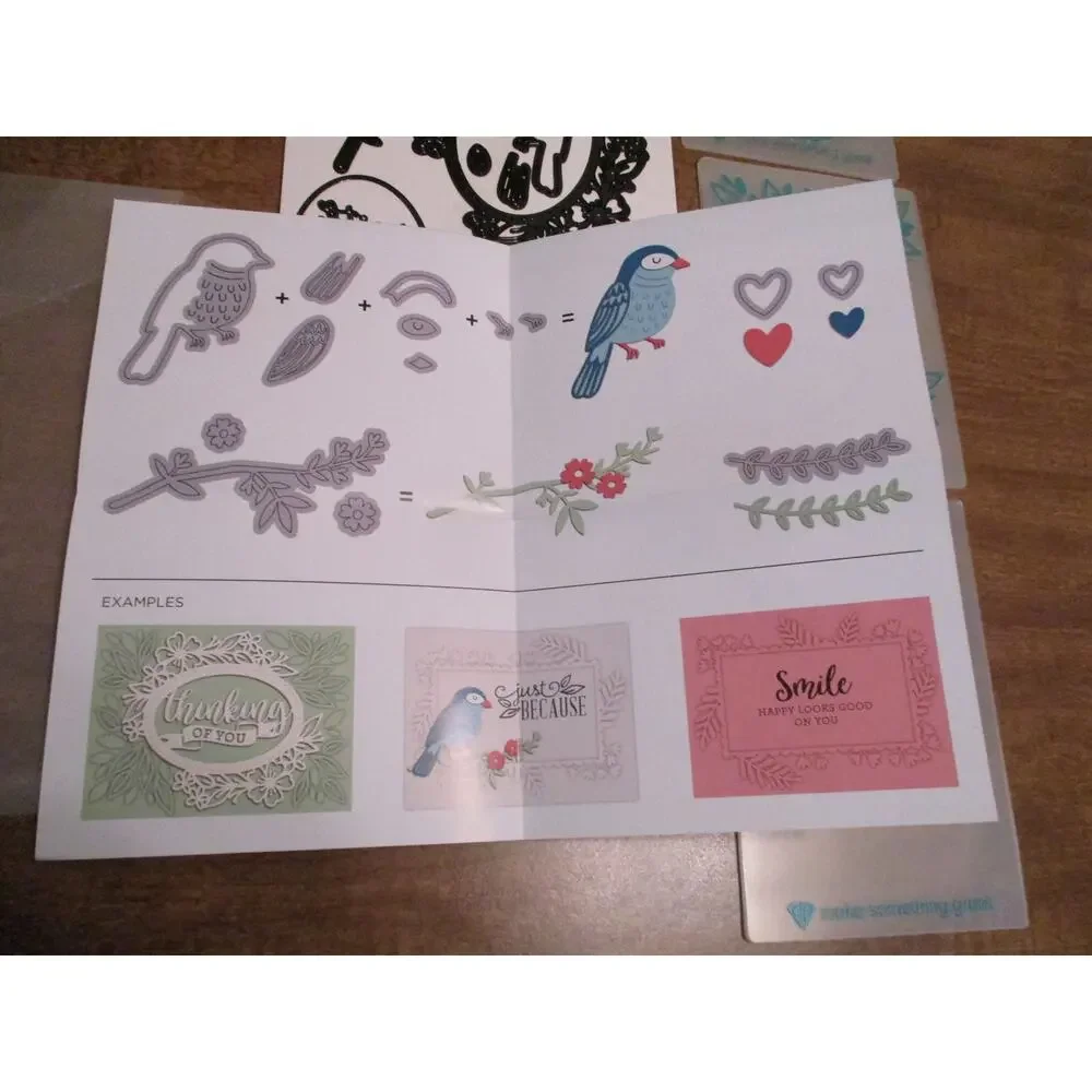 DIAMOND PRESS SENTIMENTS STAMP DIE & MASK SET